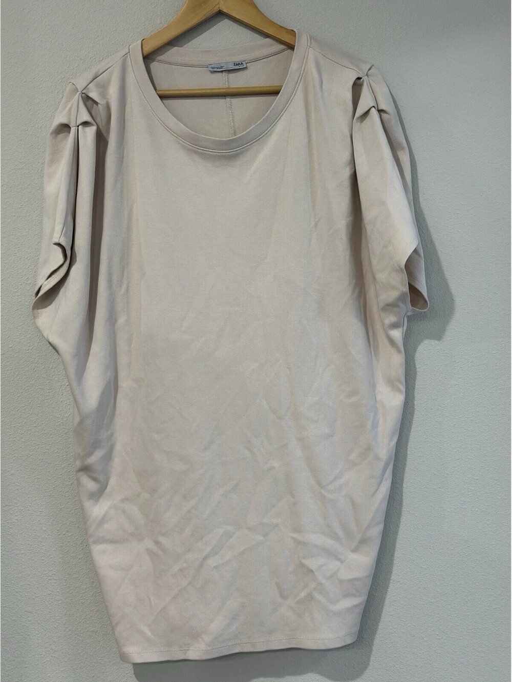 Zara Pearl Pink Tunic/Mini Dress Medium Women's, Casual, Minimalist, Trendy EUC